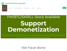 Tablet Screenshot of buyperfectmoneyindia.com